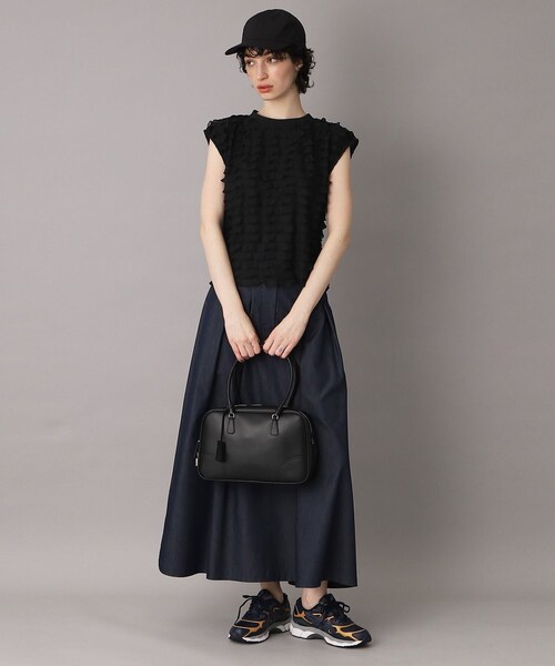 PROVOKE （プロヴォーク）の「PROVOKE（プロヴォーク）【別注】フリルフレンチスリーブトップス（Tシャツ/カットソー・レディース・ブラック/ホワイト/ナチュラル・00）」の12枚目の写真