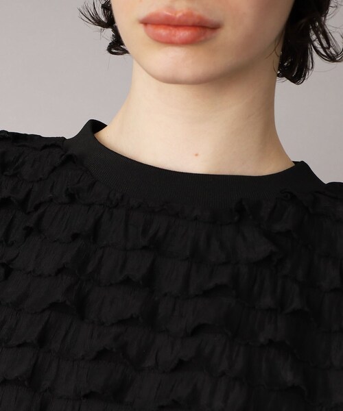 PROVOKE （プロヴォーク）の「PROVOKE（プロヴォーク）【別注】フリルフレンチスリーブトップス（Tシャツ/カットソー・レディース・ブラック/ホワイト/ナチュラル・00）」の17枚目の写真