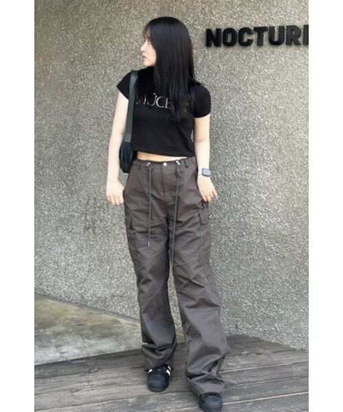 MUCENT（ムセント）の「レタリング半袖Tシャツ（2カラー）（Tシャツ/カットソー・レディース・ホワイト/ブラック・WOMENS）」の8枚目の写真