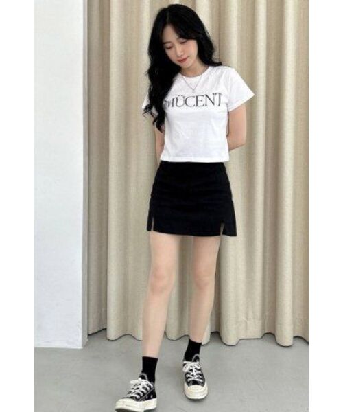 MUCENT（ムセント）の「レタリング半袖Tシャツ（2カラー）（Tシャツ/カットソー・レディース・ホワイト/ブラック・WOMENS）」の11枚目の写真