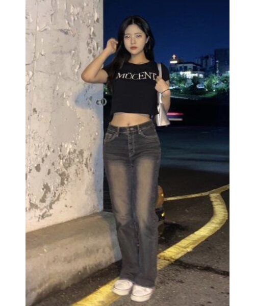 MUCENT（ムセント）の「レタリング半袖Tシャツ（2カラー）（Tシャツ/カットソー・レディース・ホワイト/ブラック・WOMENS）」の14枚目の写真