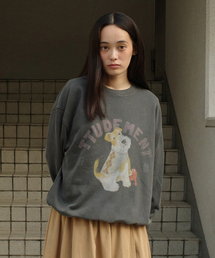 ENGLISH DOG GRAPHIC SWEATSHIRT_CHARCOAL
