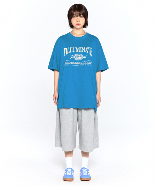 F.ILLUMINATE(フィルミネイト)の「インターナショナルラウンドTシャツ-ブルー(Tシャツ/カットソー・レディース・その他・MEDIUM/LARGE/SMALL)」の5枚目の写真