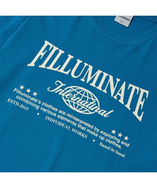 F.ILLUMINATE(フィルミネイト)の「インターナショナルラウンドTシャツ-ブルー(Tシャツ/カットソー・レディース・その他・MEDIUM/LARGE/SMALL)」の10枚目の写真
