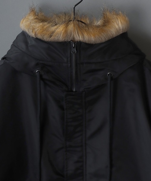 SITRY（シトリー）の「SITRY Heavy Nylon Twill N-2B Flight Jacket/別注 ヘビーナイロンツイル N-2B フライトジャケット ブルゾン（ミリタリージャケット・メンズ・ブラック/オリーブ・M/L/LL）」の3枚目の写真