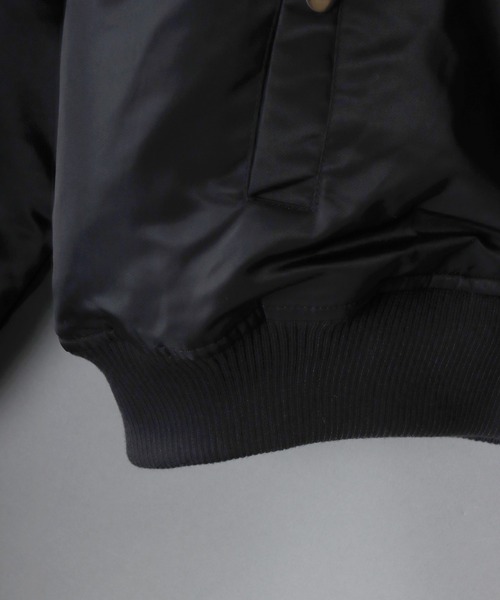 SITRY（シトリー）の「SITRY Heavy Nylon Twill N-2B Flight Jacket/別注 ヘビーナイロンツイル N-2B フライトジャケット ブルゾン（ミリタリージャケット・メンズ・ブラック/オリーブ・M/L/LL）」の16枚目の写真