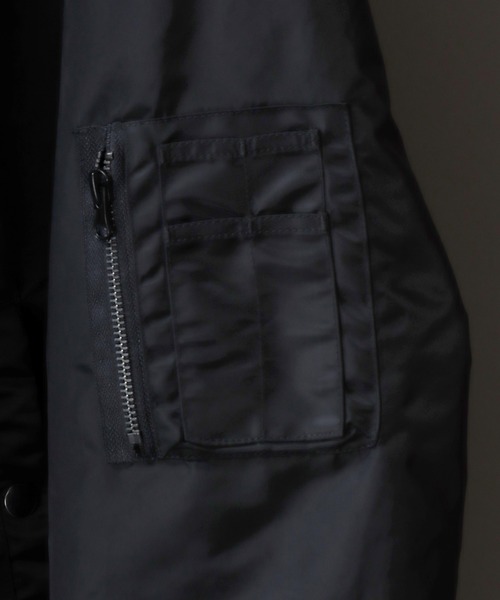 SITRY（シトリー）の「SITRY Heavy Nylon Twill N-2B Flight Jacket/別注 ヘビーナイロンツイル N-2B フライトジャケット ブルゾン（ミリタリージャケット・メンズ・ブラック/オリーブ・M/L/LL）」の18枚目の写真