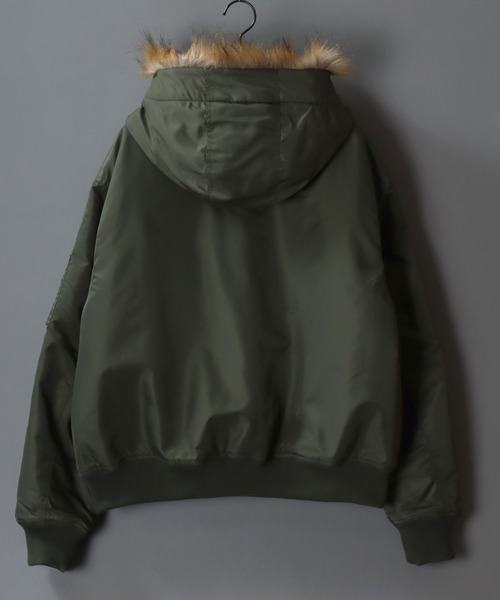 SITRY（シトリー）の「SITRY Heavy Nylon Twill N-2B Flight Jacket/別注 ヘビーナイロンツイル N-2B フライトジャケット ブルゾン（ミリタリージャケット・メンズ・ブラック/オリーブ・M/L/LL）」の5枚目の写真