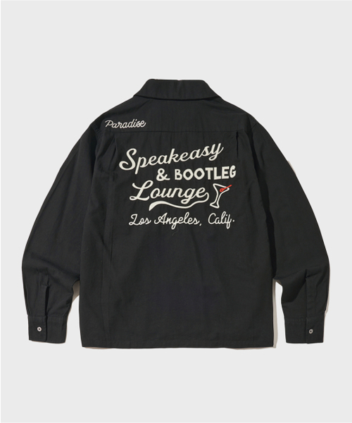 OUTSTANDING(アウトスタンディング)の「CHAIN STITCH OPEN COLLAR SHIRT_BLACK(シャツ/ブラウス・メンズ・その他・SMALL/MEDIUM/LARGE)」の2枚目の写真