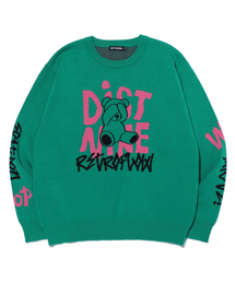 DISTN9NE（ディストナイン）の「レトロテディベアジャカードニットLP4SU850_GREEN（ニット/セーター）」