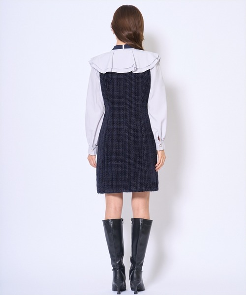 AND COUTURE(アンドクチュール)の「ボウタイミニワンピース(ワンピース・レディース・ブラック/ネイビー・FREE)」の9枚目の写真