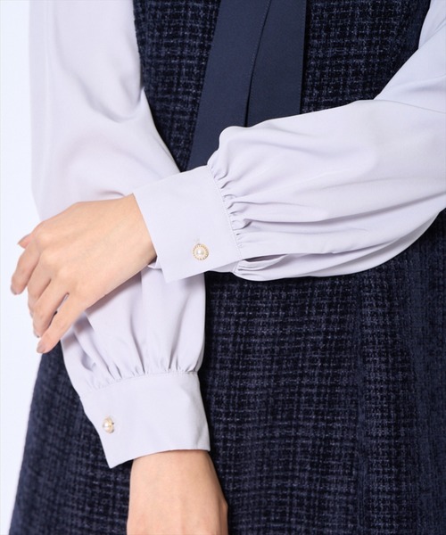 AND COUTURE(アンドクチュール)の「ボウタイミニワンピース(ワンピース・レディース・ブラック/ネイビー・FREE)」の12枚目の写真