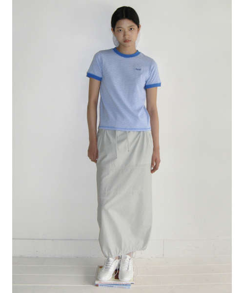 SINOON(シヌーン)の「STRING LONG SKIRT (MINT GREEN)(スカート・レディース・グリーン・FREE)」の4枚目の写真