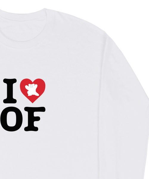 GRAVER（グレーバー）の「[UNISEX]I LOVEベアロングスリーブTシャツ_ホワイト（Tシャツ/カットソー・レディース・ホワイト・MEDIUM/LARGE）」の3枚目の写真