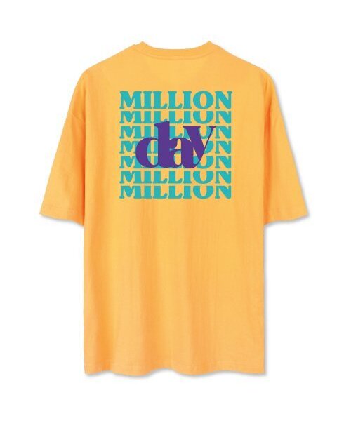 MILLION DAY(ミリオンデイ)の「MILLION GRID T-SHIRT(Tシャツ/カットソー・レディース・イエロー/ラベンダー・SMALL/MEDIUM)」の1枚目の写真