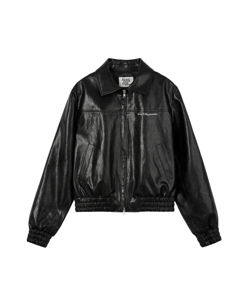 Rest&Recreation(レストアンドレクリエーション)の「FAUX LEATHER BLOUSON - BLACK(ライダースジャケット・レディース・その他・ONE)」の1枚目の写真