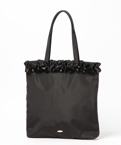 GLOBAL WORK（グローバルワーク）の「撥水セレモニーフリルトート/603657（トートバッグ・レディース・ブラック系/ブラック系9・ONE SIZE）」の2枚目の写真