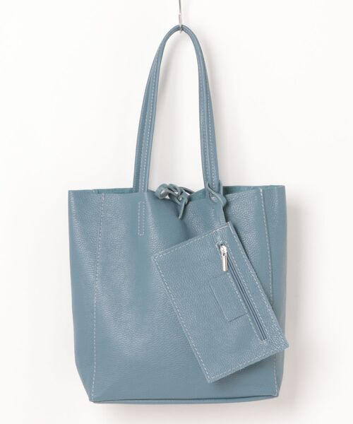 MARLON FIRENZE（マーロンフィレンツェ）の「Midium Tote Bag With Pouch（トートバッグ・レディース・キャメル/グリーン/ベージュ/ゴールド/グレー/グレイッシュブルー/シルバー/ライトベージュ/ブラック/ブラウン・ONE SIZE）」の7枚目の写真