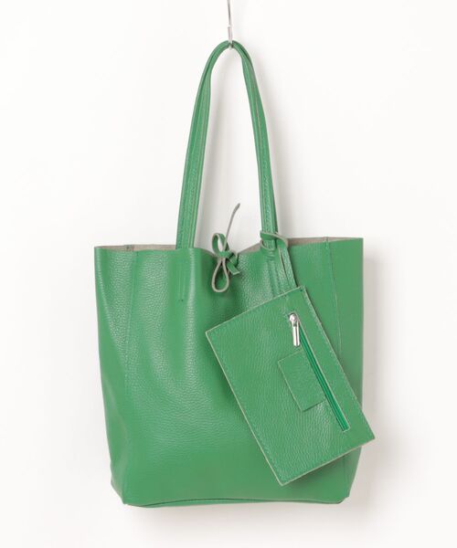 MARLON FIRENZE（マーロンフィレンツェ）の「Midium Tote Bag With Pouch（トートバッグ・レディース・キャメル/グリーン/ベージュ/ゴールド/グレー/グレイッシュブルー/シルバー/ライトベージュ/ブラック/ブラウン・ONE SIZE）」の6枚目の写真