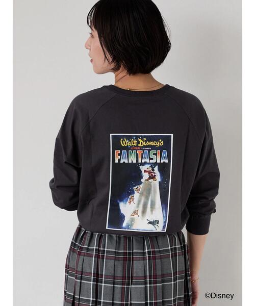 Lugnoncure（ルノンキュール）の「【Disney】FANTASIA/ラグランTシャツ1（Tシャツ/カットソー・レディース・オフホワイト/チャコールグレー/ブラック・F）」の3枚目の写真