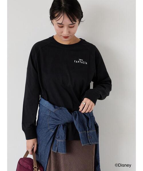 Lugnoncure（ルノンキュール）の「【Disney】FANTASIA/ラグランTシャツ1（Tシャツ/カットソー・レディース・オフホワイト/チャコールグレー/ブラック・F）」の2枚目の写真