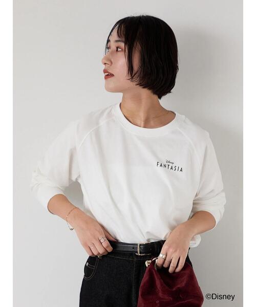 Lugnoncure（ルノンキュール）の「【Disney】FANTASIA/ラグランTシャツ1（Tシャツ/カットソー・レディース・オフホワイト/チャコールグレー/ブラック・F）」の8枚目の写真