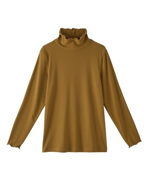 nissen(ニッセン)の「リブハイネック長袖インナー(Tシャツ/カットソー・レディース・チャコール/マスタード/ブラック・M/3L/L/LL/S)」の20枚目の写真