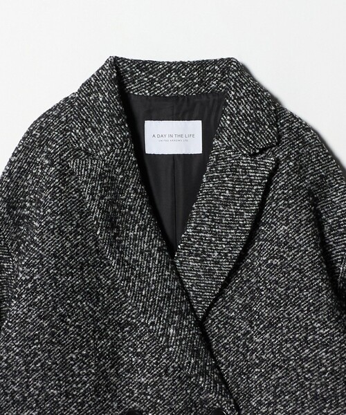 A DAY IN THE LIFE UNITED ARROWS(アデイインザライフユナイテッドアローズ)の「ループ ツイードライク テーラードコート <A DAY IN THE LIFE>(その他アウター・レディース・ライトグレー/ブラック/モカ・FREE)」の7枚目の写真