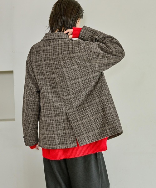 LAKOLE（ラコレ）の「起毛ダブルテーラードジャケット / 627713（テーラードジャケット・レディース・ブラウン/グレー/ブルー・FREE）」の15枚目の写真