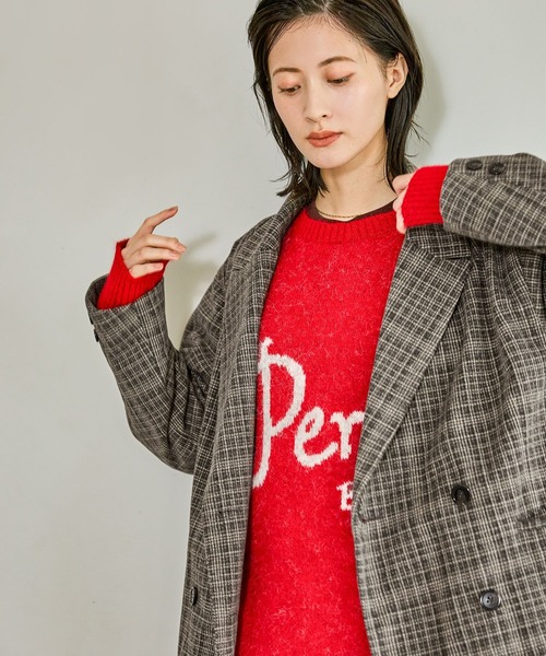 LAKOLE（ラコレ）の「起毛ダブルテーラードジャケット / 627713（テーラードジャケット・レディース・ブラウン/グレー/ブルー・FREE）」の9枚目の写真