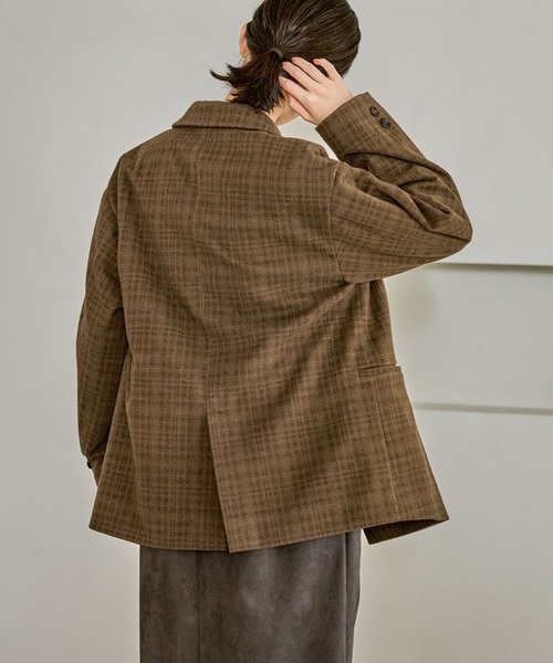 セール】起毛ダブルテーラードジャケット / 627713（テーラード