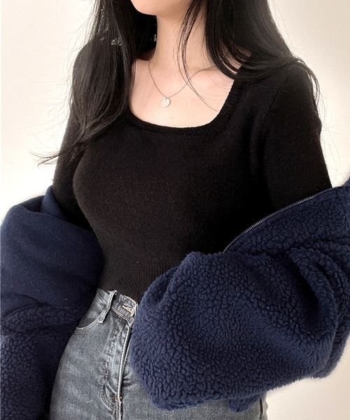 by LEGNA（バイレグナ）の「ふわもこボアショートジャケット（その他アウター・レディース・アイボリー/グレー/ネイビー・MEDIUM/LARGE/X-LARGE）」の14枚目の写真