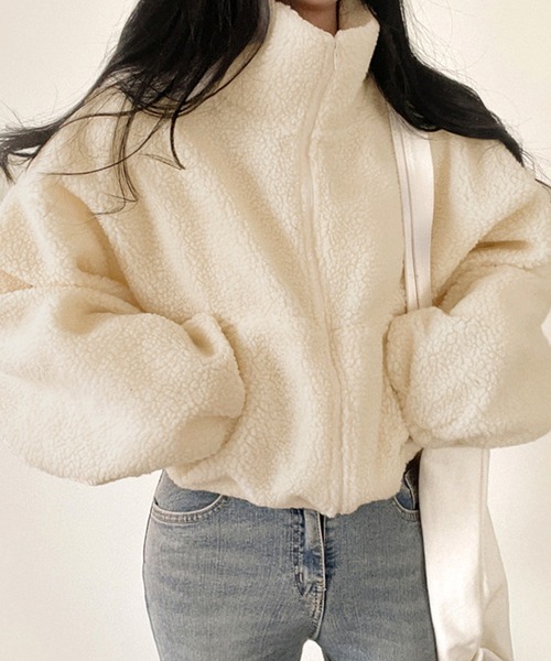 by LEGNA（バイレグナ）の「ふわもこボアショートジャケット（その他アウター・レディース・アイボリー/グレー/ネイビー・MEDIUM/LARGE/X-LARGE）」の17枚目の写真