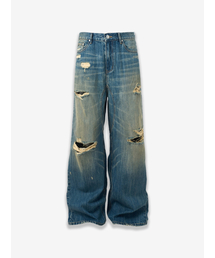 STEEPC（スティップ）の「スマッシュ デストロイドストレートデニムジーンズ（デニムパンツ）」