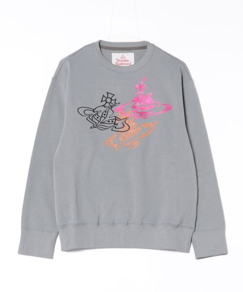 Vivienne Westwood(ヴィヴィアンウエストウッド)の「LIQUID ORB SWEATSHIRT(Tシャツ/カットソー・レディース・ブラック/チャコールグレー・38)」の1枚目の写真