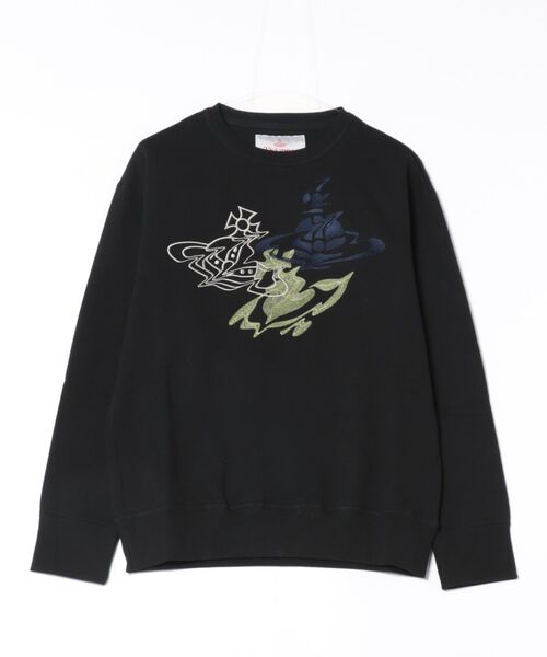 Vivienne Westwood(ヴィヴィアンウエストウッド)の「LIQUID ORB SWEATSHIRT(Tシャツ/カットソー・レディース・ブラック/チャコールグレー・38)」の2枚目の写真