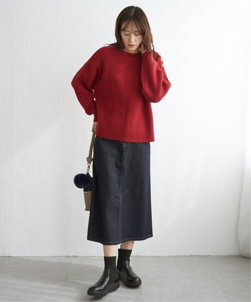 ikka（イッカ）の「デニムロングスカート（デニムスカート・レディース・ネイビー/ブラック/ブルー・M/L）」の13枚目の写真