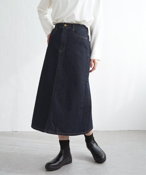 ikka（イッカ）の「デニムロングスカート（デニムスカート・レディース・ネイビー/ブラック/ブルー・M/L）」の14枚目の写真