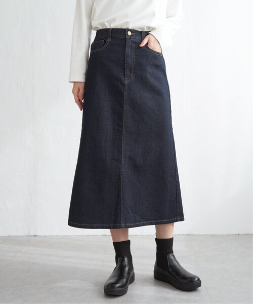 ikka（イッカ）の「デニムロングスカート（デニムスカート・レディース・ネイビー/ブラック/ブルー・M/L）」の15枚目の写真