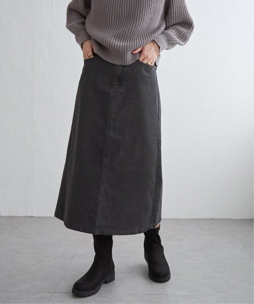 ikka（イッカ）の「デニムロングスカート（デニムスカート・レディース・ネイビー/ブラック/ブルー・M/L）」の22枚目の写真