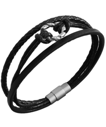 MARK-4（マーク4）の「LAYERED LEATHER (ARC)（ブレスレット）」