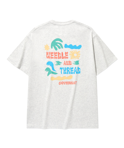 COVERNAT(カバーナット)の「クールコットンドゥードルトロピカルグラフィックTシャツヘザーグレー(Tシャツ/カットソー・レディース・その他・X-SMALL/SMALL/MEDIUM/LARGE/X-LARGE/XX-LARGE)」の3枚目の写真