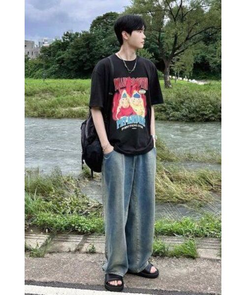 MAINBOOTH（メインブース）の「[パトワマット] バーニングTシャツ(ブラック)（Tシャツ/カットソー・レディース・その他・2/3）」の13枚目の写真