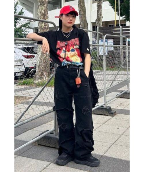 MAINBOOTH（メインブース）の「[パトワマット] バーニングTシャツ(ブラック)（Tシャツ/カットソー・レディース・その他・2/3）」の14枚目の写真