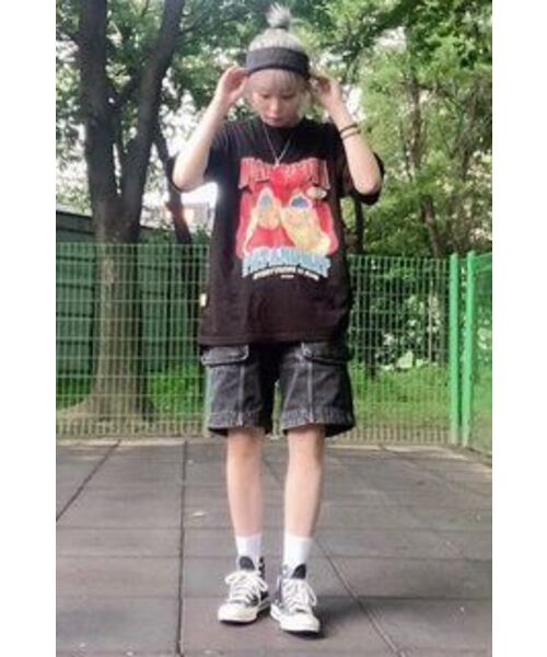 MAINBOOTH（メインブース）の「[パトワマット] バーニングTシャツ(ブラック)（Tシャツ/カットソー・レディース・その他・2/3）」の6枚目の写真
