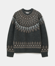 nordic crewneck knit charcoal