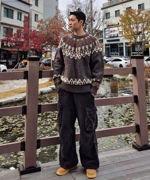 UNIFORM BRIDGE(ユニフォームブリッジ)の「nordic crewneck knit charcoal(ニット/セーター・メンズ・その他・LARGE/X-LARGE/XX-LARGE/SMALL/MEDIUM)」の6枚目の写真