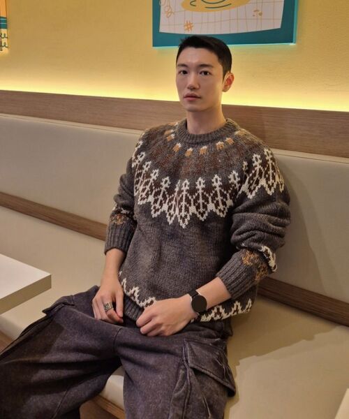 UNIFORM BRIDGE(ユニフォームブリッジ)の「nordic crewneck knit charcoal(ニット/セーター・メンズ・その他・LARGE/X-LARGE/XX-LARGE/SMALL/MEDIUM)」の7枚目の写真