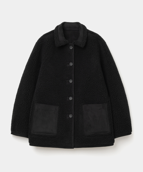 UNIFORM BRIDGE(ユニフォームブリッジ)の「reversible shearling coat black(チェスターコート・メンズ・その他・MEDIUM/LARGE/X-LARGE/XX-LARGE/SMALL)」の2枚目の写真
