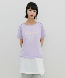 [THE H] レースボートネックTシャツ_Lavender